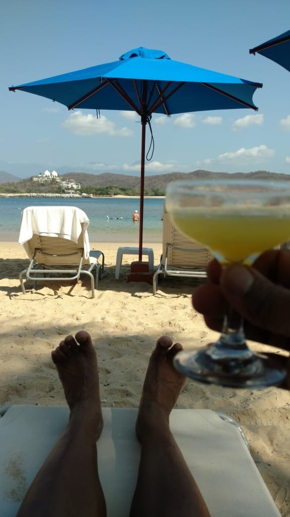 travel on the beach