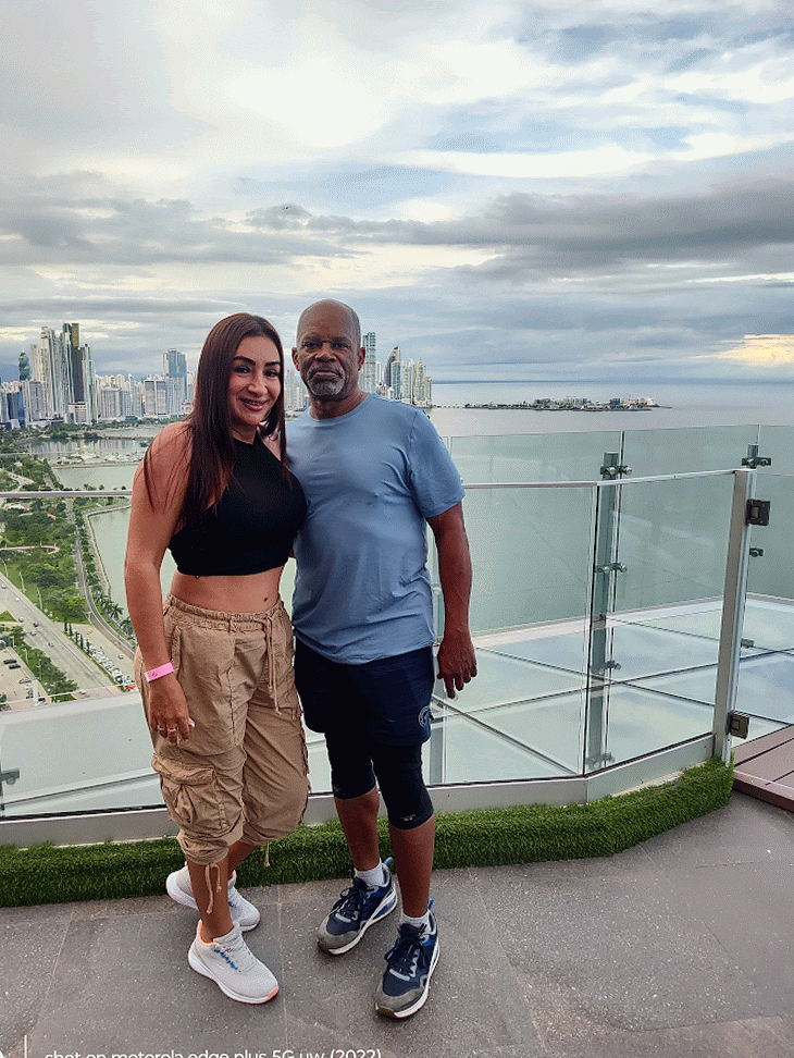 American man and Colombian woman