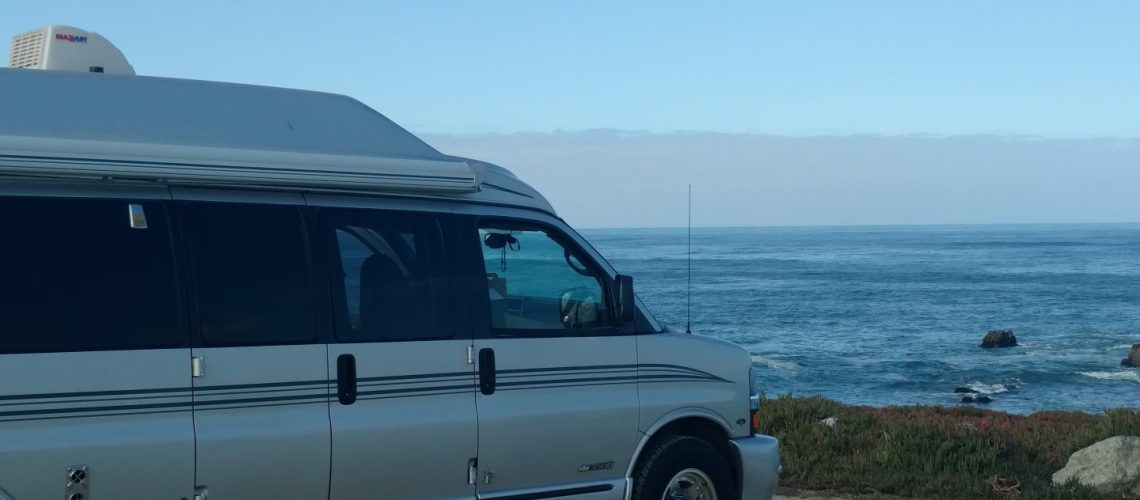 Van on the beach