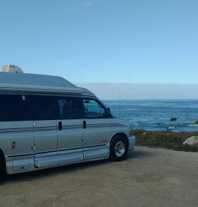 Van on the beach