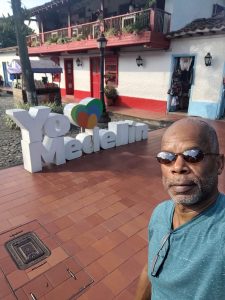 Medellín city sign with colorful heart, perfect for travel photos.