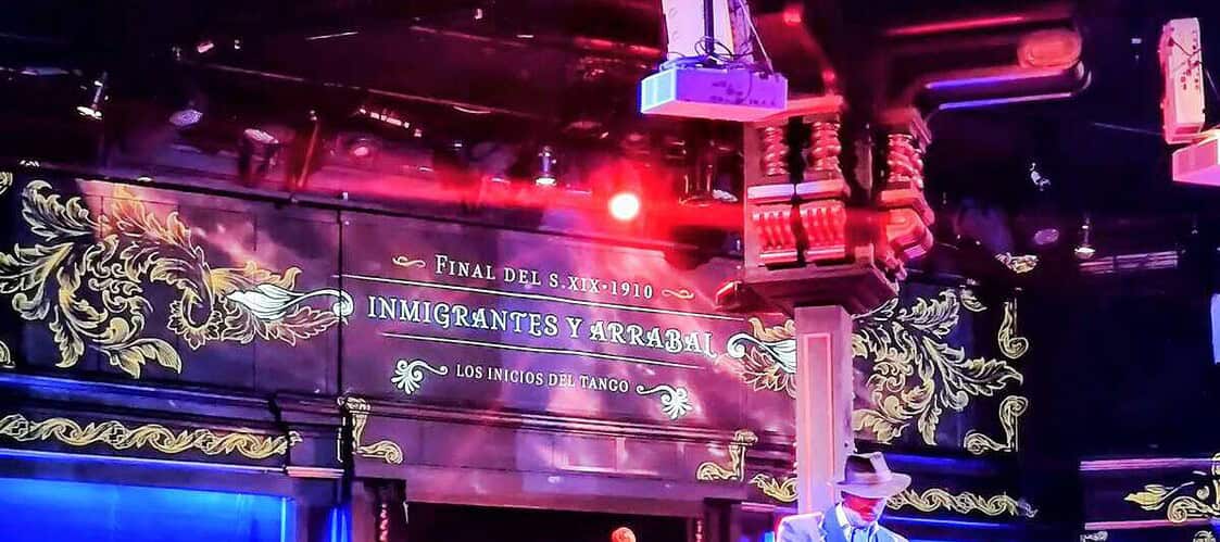 Jazz band performing on stage in a vibrant Argentine venue.